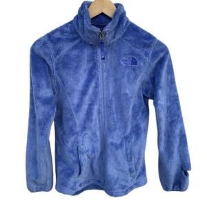 The North Face Girls Soft Blue Full Zip Jacket Sweatshirt M